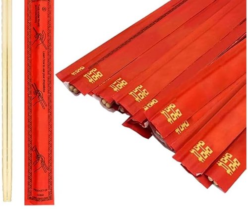 52USA Disposable Bamboo Chopsticks (1000 Sets), Wooden Japanese Chopstick Bulk, 9'' Long Chopsticks Disposable, Individually Wrapped Chinese Chopstick