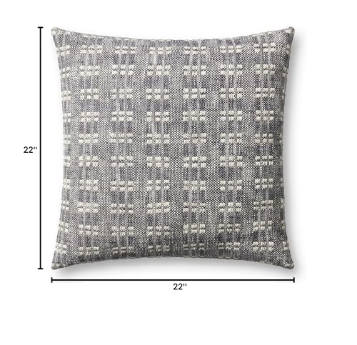 Loloi Magnolia Home by Joanna Gaines Bryn Collection PMH0062 Navy 22'' x 22'' Cover Only Pillow
