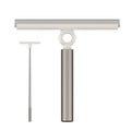 EHOMGUI Extendable Shower Squeegee for Glass Doors, Shower Squeegee with 10-Inch Silicone Blade, Telescoping Handle for Windows and Shower Glass, Silver
