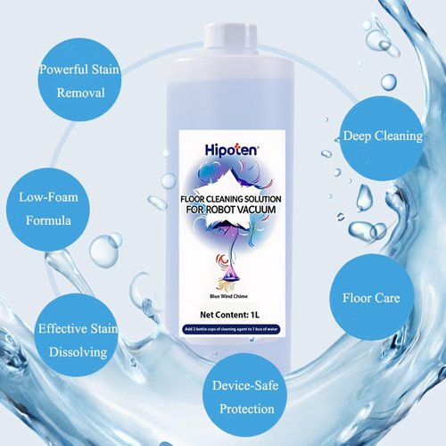 Hipoten 1000ml Floor Cleaner,Compatible with ECOVACS DEEBOT Robot Vacuum And Mop, Deep Cleans for Multiple Hard Floors,，Residue-Free, Safe for All Floors & Pets