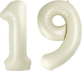 Number Balloons by [Brand Name] - 40-Inch Cream 19 Foil Balloons for Birthday & Wedding Celebrations