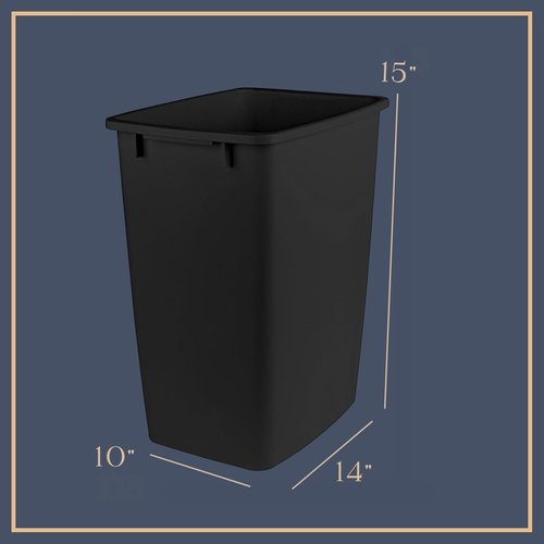HOLDN' STORAGE Pull Out Trash Can - Heavy Duty 7 Gallon Under Cabinet Solution | Chrome Finish, Lifetime Warranty