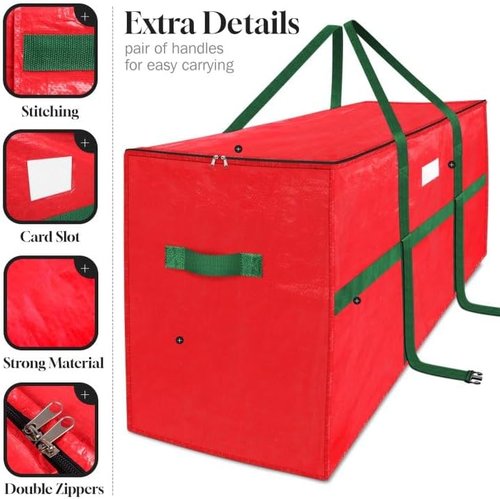 EverMerry Christmas Tree Storage Bag - Heavy Duty 7.5 Ft with Carrying Handles & Dual Zipper