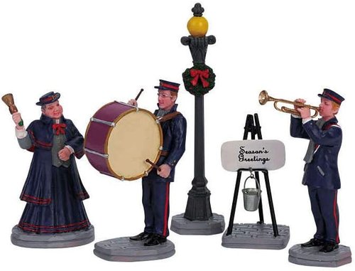 Lemax Christmas Village Band Set - Festive 5-Piece Decor for Holiday Cheer