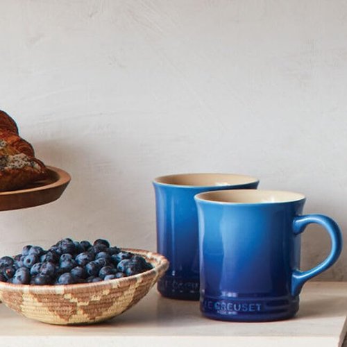 Le Creuset Stoneware Vancouver Mug, 14 oz., Peche