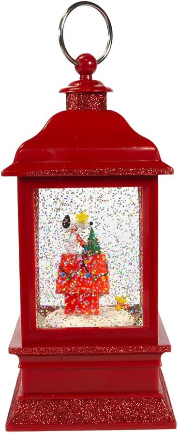 Skiennix 9-Inch Battery-Operated Musical Water Lantern | Peanuts Design for Festive Decor