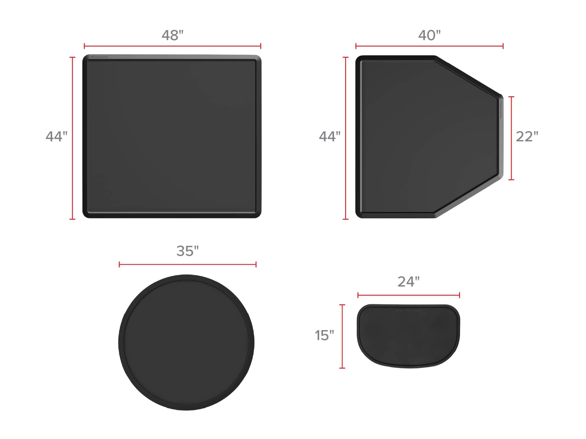 WeatherTech All-Purpose Mat - Multi-Use Mat for Everyday Living - 44" x 48" - Rectangle - Grey (APM4448G)
