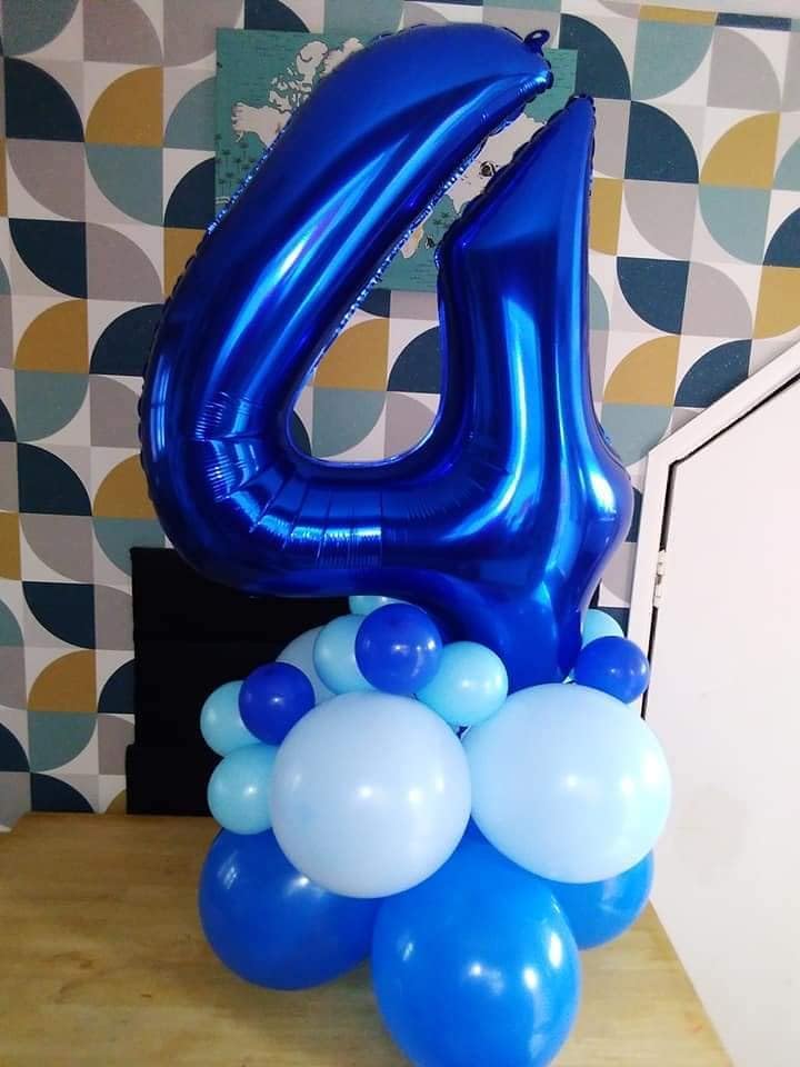 40-Inch Night Blue Number 1 Balloon - First Birthday Decorations for Girls & Toddlers