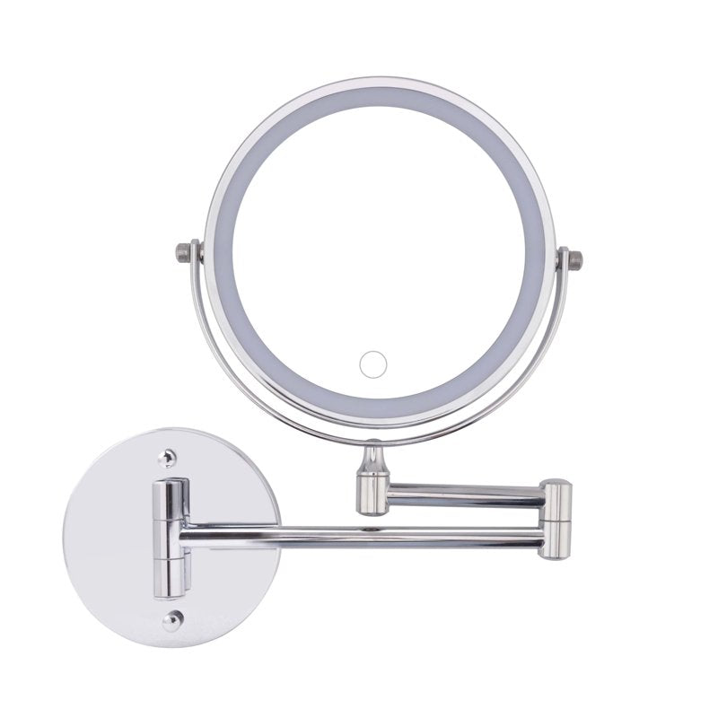 Rechargeable LED Wall Mounted Makeup Mirror - Double-Sided Magnification