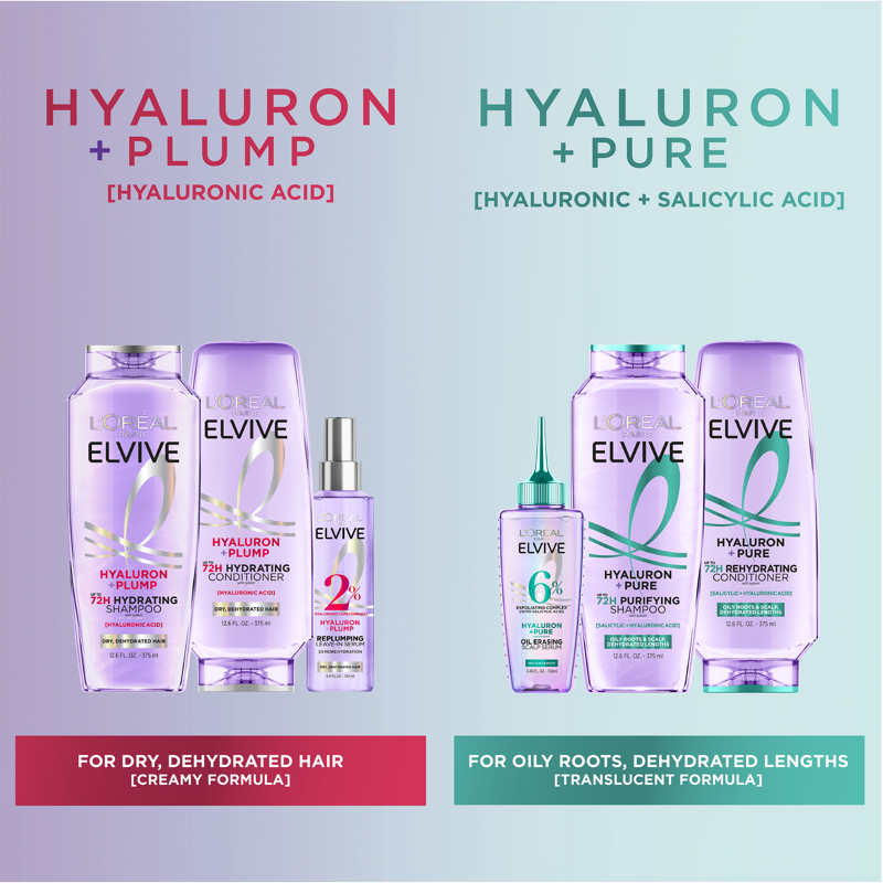 Hyaluron Pure Shampoo, Conditioner & Serum Set for Oily Hair - 13.5 fl oz