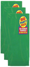 Festive Green 2-Ply Guest Towels - 8" x 4" (Pack Of 120) - Luxury Paper Hand Towels For Parties & Events