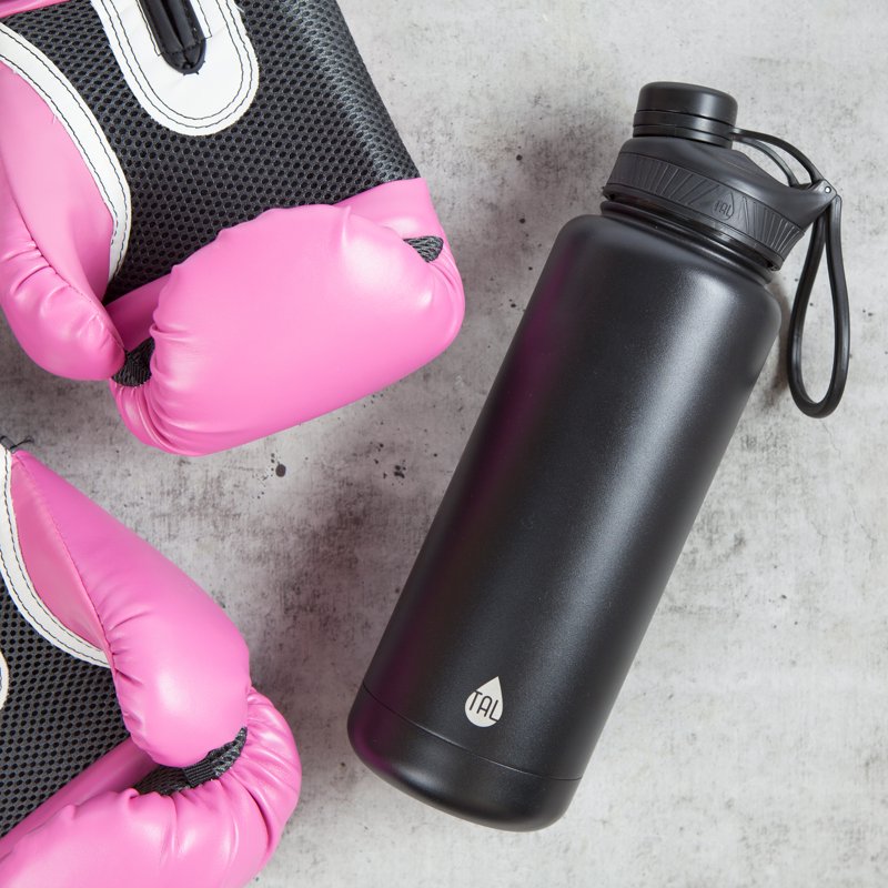 40 oz Insulated Stainless Steel Water Bottle - Black