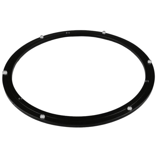 TamBee 18 Inch Lazy Susan Bearing Heavy Duty Metal Hardware Large Aluminum Turntable Lazy Susan Hardware Kit Parts Rotating Ring Mechanism for Puzzle Boards, Dining Tables (Base Only, Black)