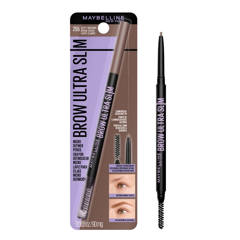 Ultra Slim Eyebrow Pencil - Soft Brown, 6 Pack with Built-in Spoolie Brush