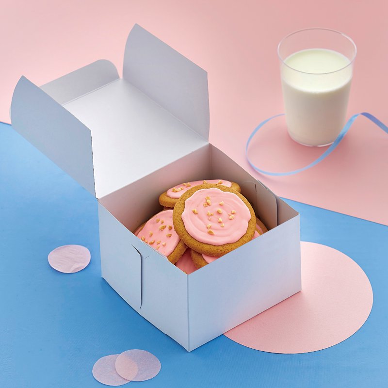 White Petite Cake Boxes with Windows - 5 Count, 5" x 5" x 3.5"