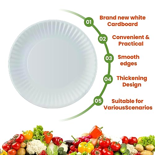 Perfect Stix 9" Paper Plates- Case of 1,200ct, White