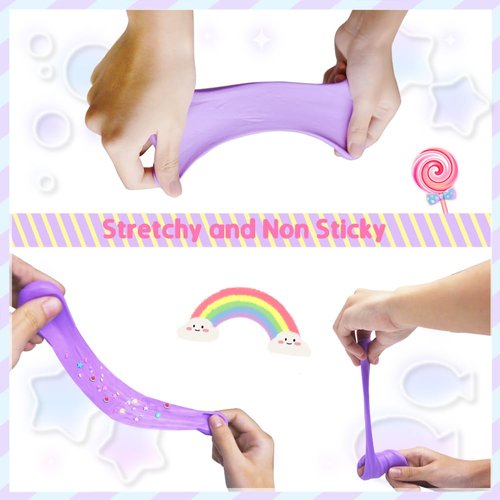 28 Pack Butter Slime Kit, DIY Stress Relief Slimes Pre Filled Easter Egg Surprise Toys for Basket Stuffers Egg Hunt Party Favors Goodie Bag