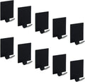 Alise Self-Adhesive Utility Hooks - 10 Pcs Matte Black Stainless Steel Coat & Towel Hooks for Home Use
