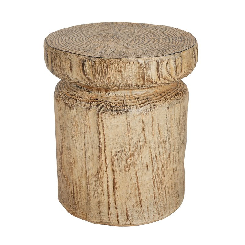 Wood Grain Side Table - MGO Lightweight Concrete Tree-Stump