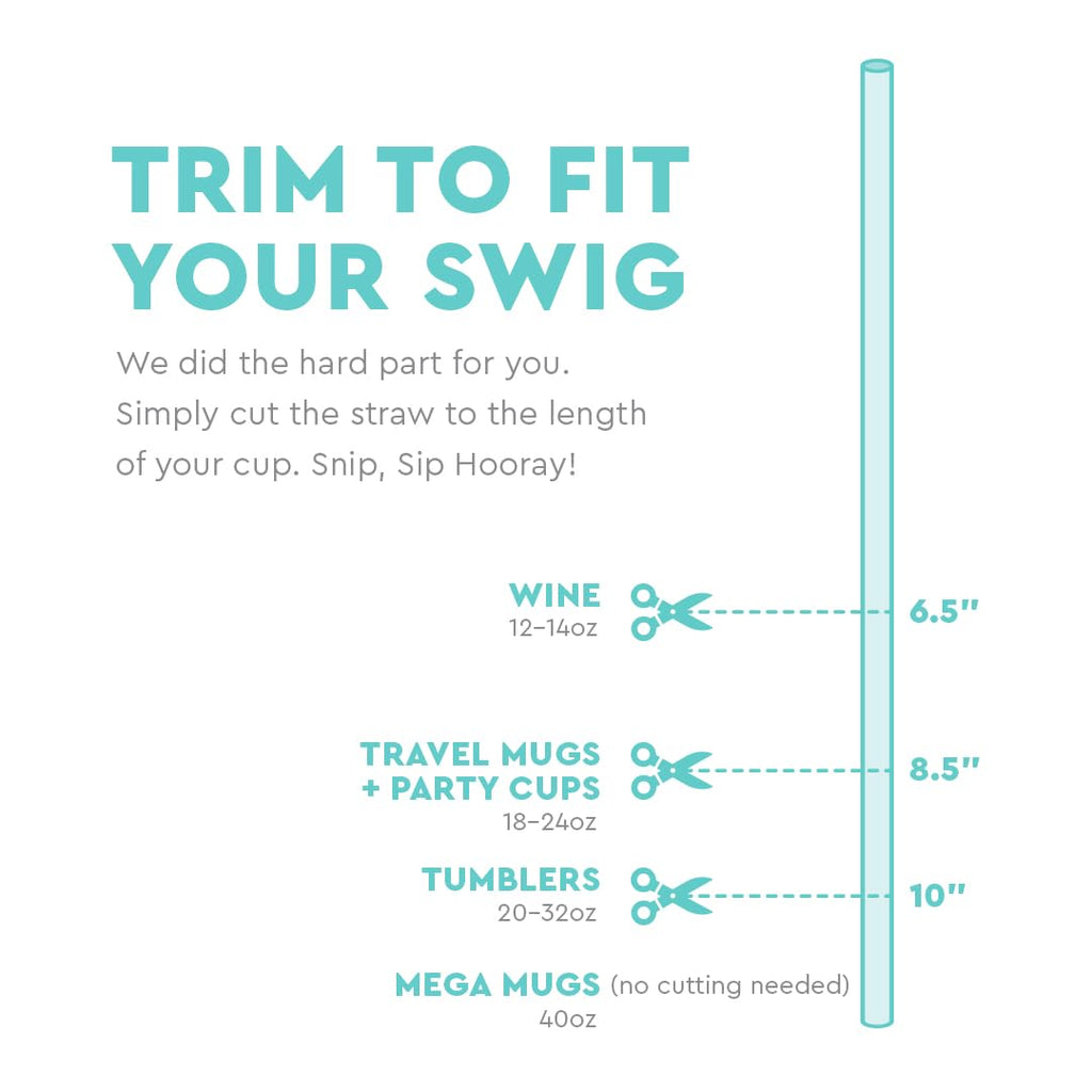 Swig Straw Toppers Set, 3 Reusable Straws with 3 Silicone Covers, Straw Cover Cap Customizable Length, Compatible with 40oz Tumblers, Tumbler Accessories (Mahjong)