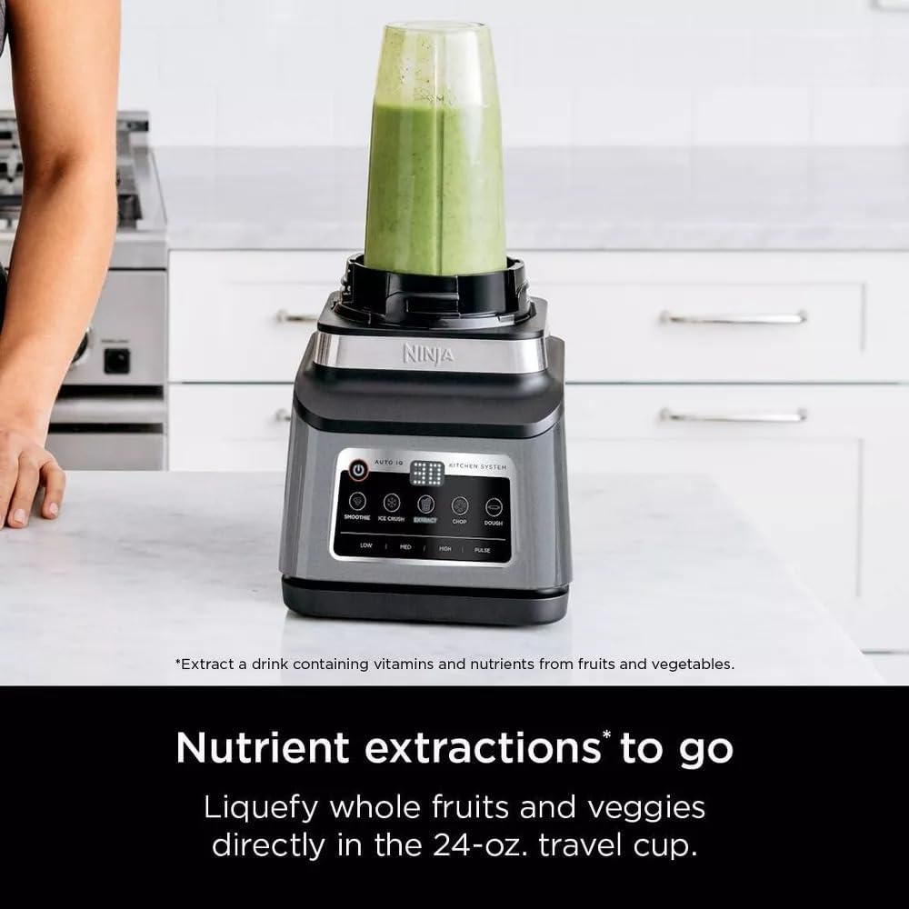 Ninja R-BN803TGT Professional Plus Kitchen Blender System & 8-Cup Food Processor - Auto-iQ, Black