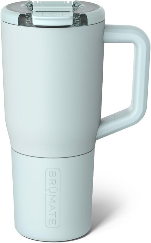 BrüMate Müv 25oz Insulated Coffee Mug - 100% Leak Proof, Stainless Steel with Handle & Lid | Blue Agave