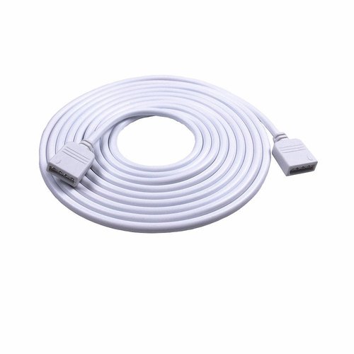 HUALAND RGB 4 Pins White RGB LED Splitter Cable LED Strip Connector 8 Way Splitter Y Splitter for One to Eight RGB 5050 3528 LED Light Strips with,RGB Extension Cable，1m RGB Wire