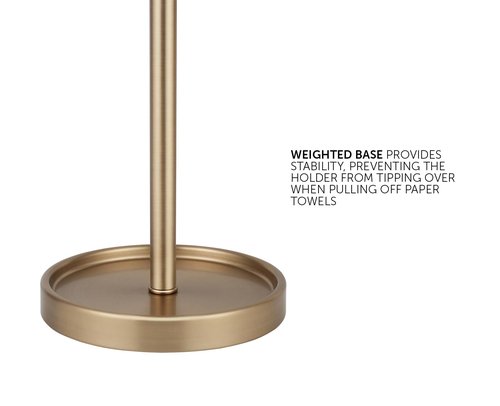 Ivilon Countertop Paper Towel Holder - Modern Sleek Ball Minimalist Design - Color Warm Gold