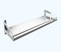 wwdoor home Wall Mount Metal Wall Shelf Kitchen Spice Condiment Racks 304 Stainless Steel fit Storage Rack Bedroom Bathroom Living Room Shelves (Length31.5 width5.9)