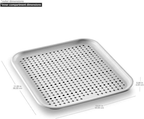 madesmart Elevated Sink Mat, Drying Glasses, Bowls & Utensils, Soft Cushioned Surface, Non-Slip, Ventilation Holes for Airflow, Large, Grey