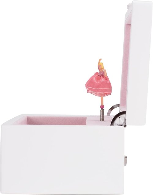 Cottage Garden Musical Jewelry Box - Ballerina White & Gold Tone | 7-Inch Plays Dance of The Sugar Plum Fairy