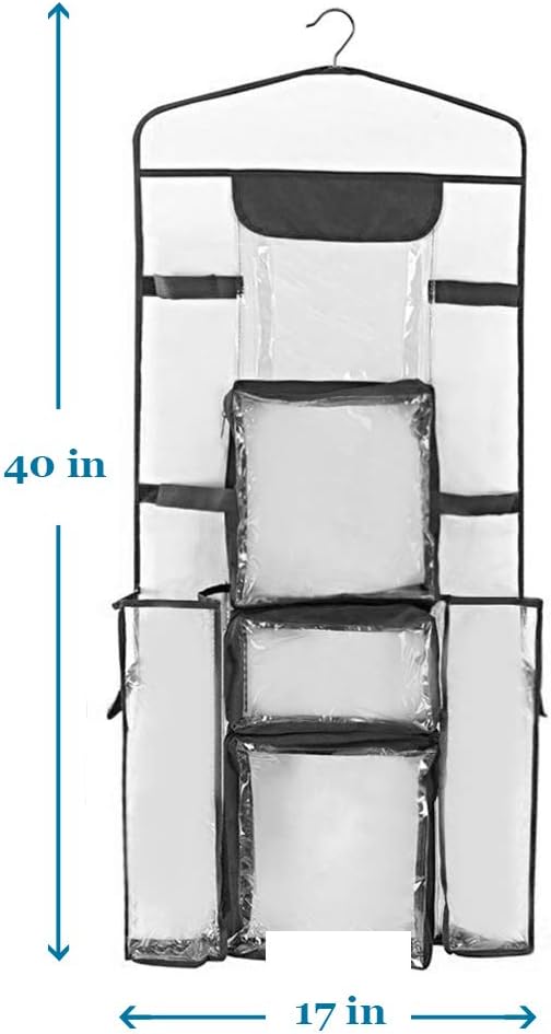 ProPik Gift Wrap Organizer - Double-Sided Storage for Wrapping Paper & Accessories | 40”x17” (Black)
