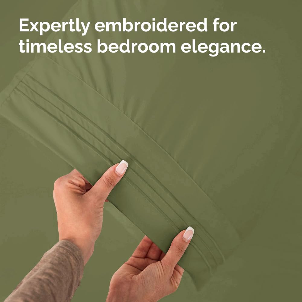 Skiennix Body Pillowcases Set of 2 | 20x54 Long Soft Covers for Comfortable Sleep - Breathable & Wrinkle-Free (Sage Green)