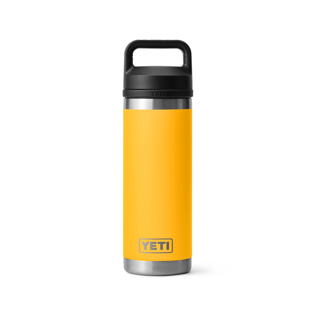 YETI Rambler 18 oz Bottle, Leakproof, Vacuum Insulated, Stainless Steel with Chug Cap, Alpine Yellow