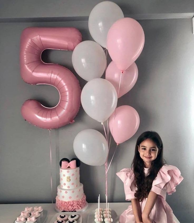 Pearlescent Pink Number 9 Balloon - 40 Inch Giant Birthday Decoration for Girls | Perfect for 9th, 19th, and 29th Parties