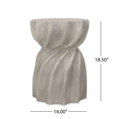 Richie Indoor Contemporary Lightweight Concrete Accent Side Table
