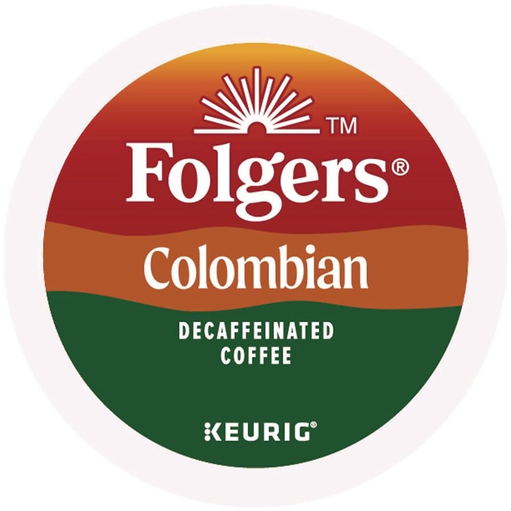 Folgers 100 percent Colombian Decaf K-Cups for Keurig brewers, 24 Count