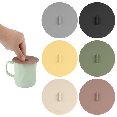 6pcs Silicone Cup Lids, 3.93 Inch Diameter Colorful Mug Cover Anti-dust Airtight Hot Cup Lids Universal Reusable Drink Covers for Tea Cups Mugs and Coffee Cup