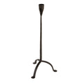 Creative Co-Op 16" H Hand-Forged Cast Metal Footed Taper Holder, Black