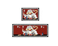 EUCH 2 Piece Kitchen Mat Rubber Backing Carpet Doormat Runner Bathroom Rug Set,17"x47"+17"x23" (Big Three Chef)