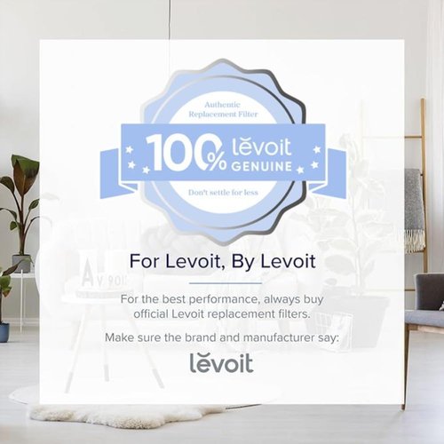 LEVOIT LV-H133 Air Purifier Filter - High-Efficiency Activated Carbon for Smoke & Odor Removal | White, 1 Pack