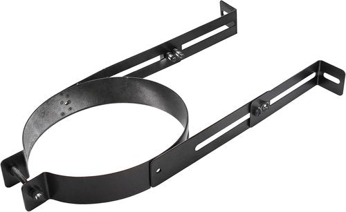 6 Inch Chimney Pipe Support Bracket for Single Wall Pipes, Adjustable Stainless Steel Vent Wall Mount Strap, Stove Pipe Clamp Hanger Holder, Stove Flue Liner Installation, Fireplace Vent Secure