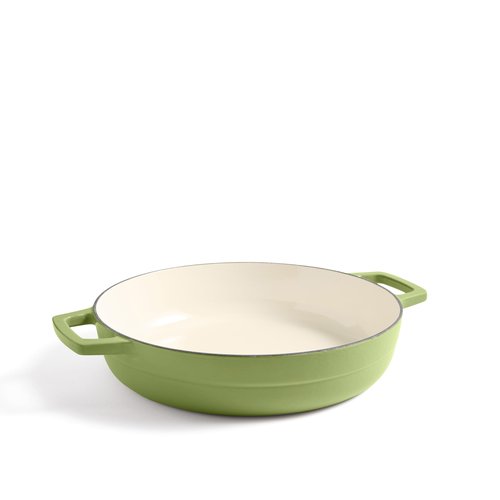 Martha by Martha Stewart 3.5 QT European Enameled Cast Iron Braiser w/Lid - Bay Leaf