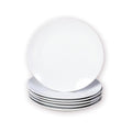 Miicol Small Dessert Plates Set of 6, Ceramic White Appetizer Plates 6 Inch, Mini Porcelain Serving Plate for Cake, Bread, Salad, Snack