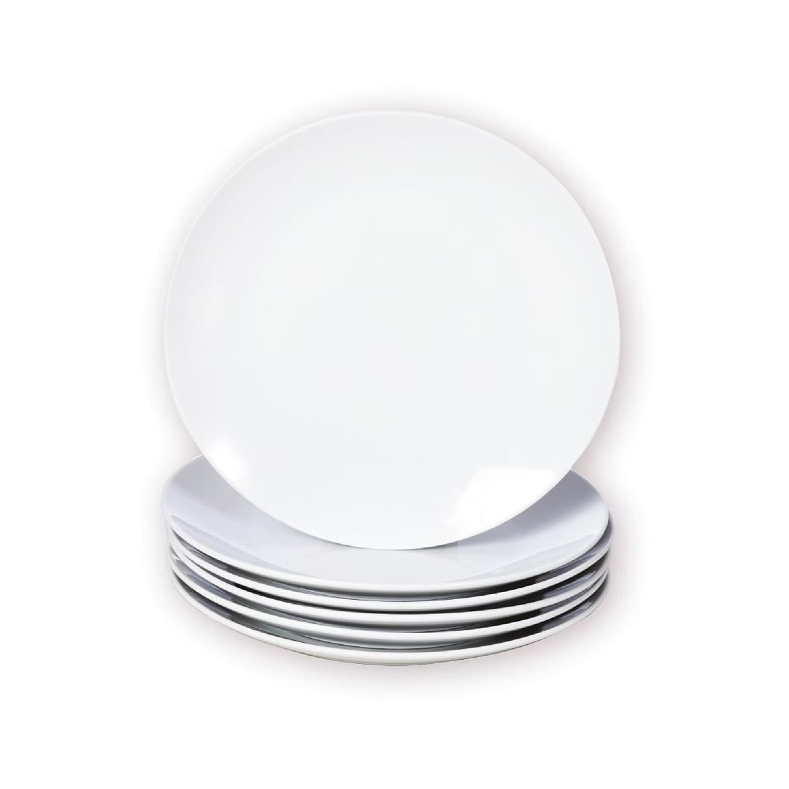 Miicol Small Dessert Plates Set of 6, Ceramic White Appetizer Plates 6 Inch, Mini Porcelain Serving Plate for Cake, Bread, Salad, Snack