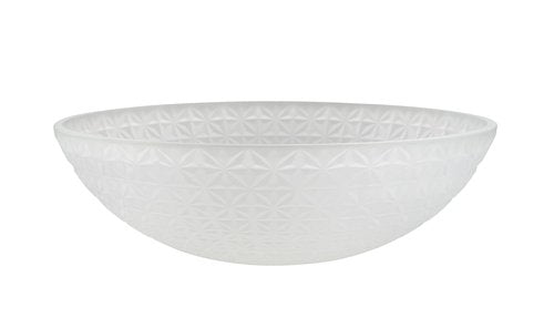 Aspen Creative 25015-76-1 Replacement Frosted with Diamond Pattern Glass shade for Flush Mount or Semi-Flush Mount, 1/2" Center Hole, 11-7/8" Diameter x 3-5/8" Height