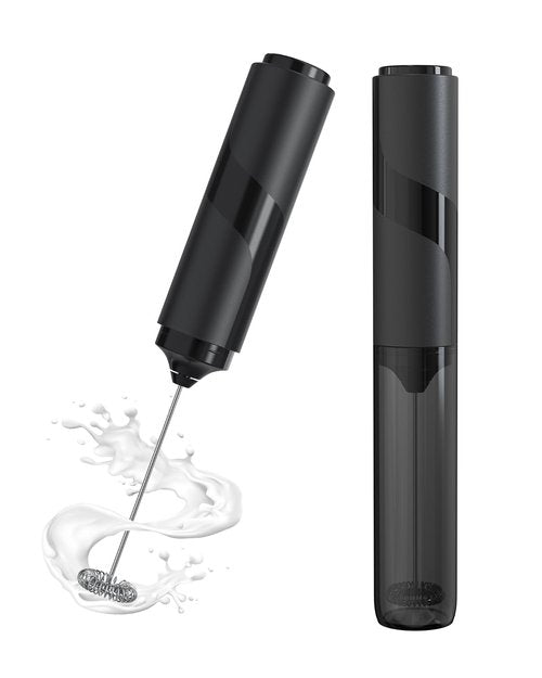 Milk Frother with Cover, Battery Operated Electric Frother, Whisk, Drink Mixer & Foamer for Coffee, Latte, Matcha, hot Chocolate