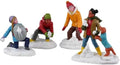Lemax Village Collection - Snowball Battles Set | 4-Piece Village Accessory Set #32210