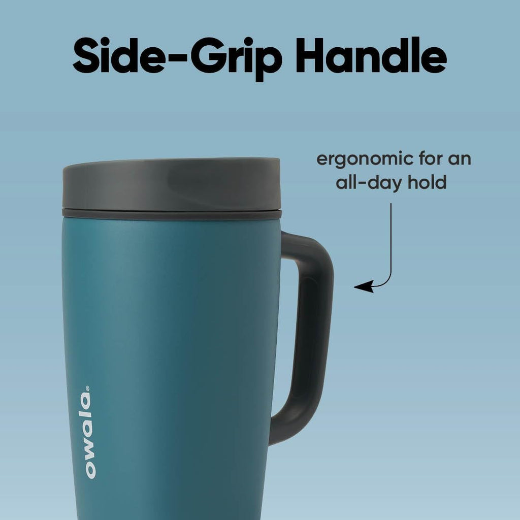 Owala SmoothSip Stainless Steel Travel Mug - 100% Leak Proof, Insulated, 12oz, BPA Free | Perfect for Hot & Cold Drinks
