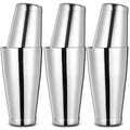 Etens Bulk Commercial Cocktail Shakers 6pc Set, Professional Boston Shakers, Weighted Cocktail Shaker Tins for Bartending - Stainless Steel Bar Shaker Set for Restaurants & Bars - Silver